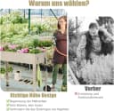 KOMFOTTEU Hochbeet Gartenbeet mit Rollen und Drainageloch Bild 5