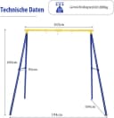Einzelschaukel aus Metall, A-förmig, robust und stabil Bild 5