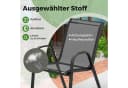 COSTWAY Balkonset 3 TLG. Sitzgruppe Grau Metall & Stoff Bild 1