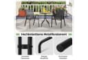 COSTWAY Balkonset 3 TLG. Sitzgruppe Grau Metall & Stoff Bild 5