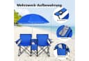 COSTWAY Campingstuhl mit Sonnenschirm & Kühltasche, faltbar Bild 4
