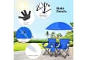 COSTWAY Campingstuhl mit Sonnenschirm & Kühltasche, faltbar Bild 5