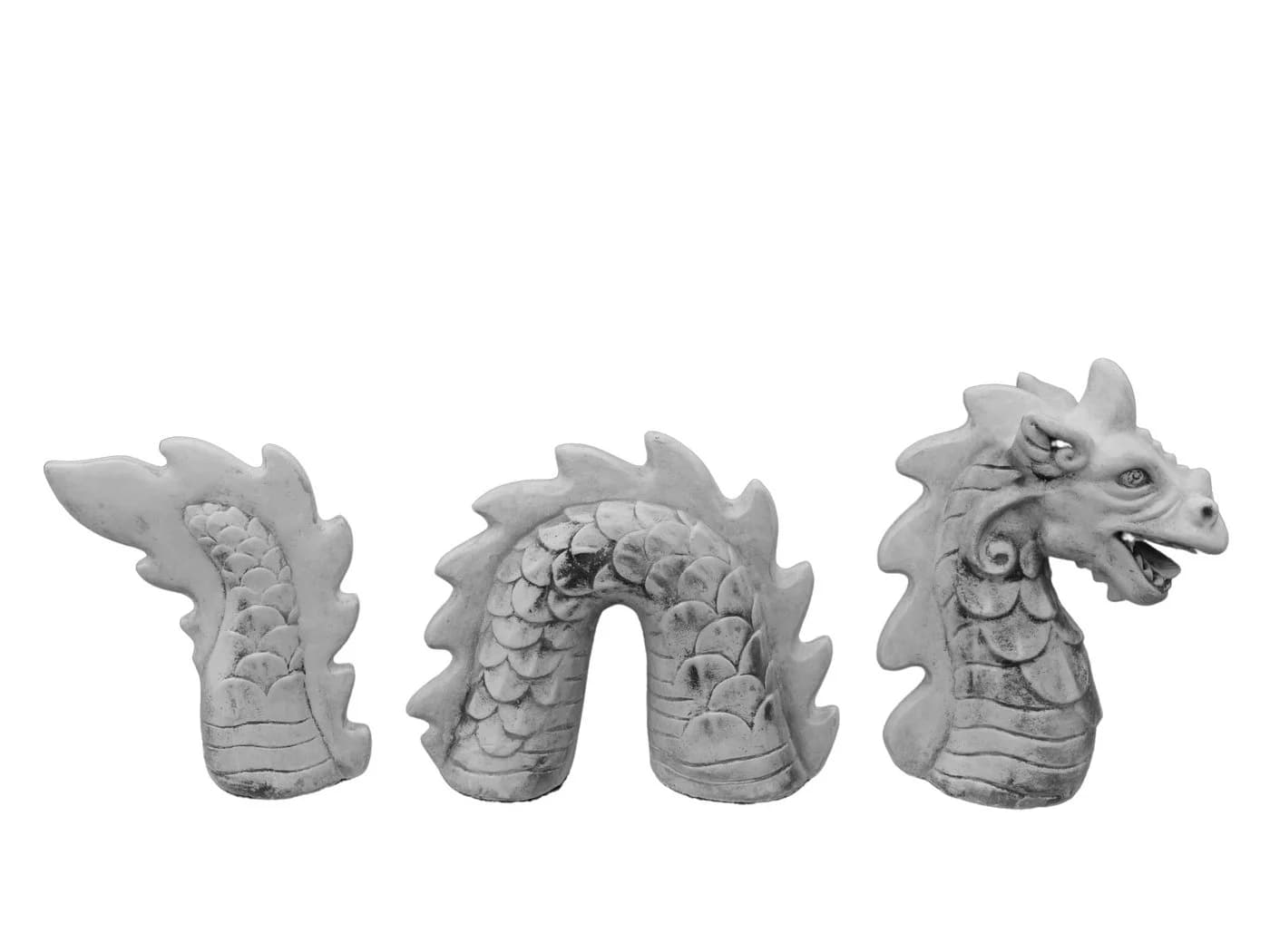 gartendekoparadies.de Gartenfigur Statue Loch Ness Nessi Grau Stein