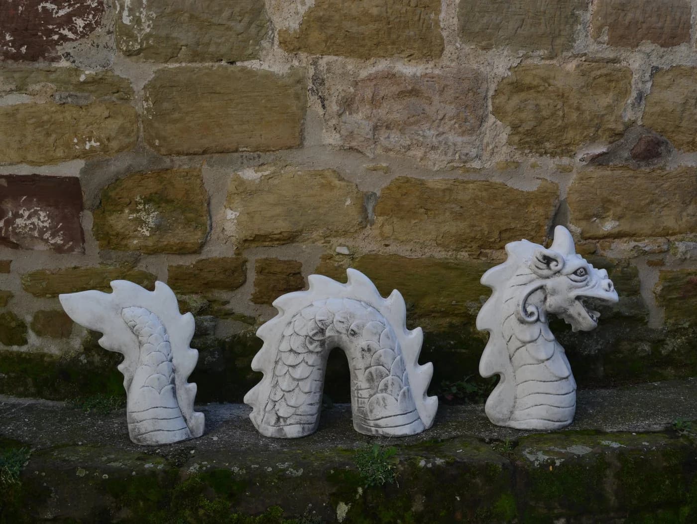 gartendekoparadies.de Gartenfigur Statue Loch Ness Nessi Grau Stein - Bild 4