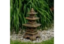 gartendekoparadies.de Gartenfigur Steinlampe Pagode Japanische Steinlaterne 46 cm Gold Bild 2