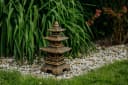 gartendekoparadies.de Gartenfigur Steinlampe Pagode Japanische Steinlaterne 46 cm Gold Bild 5