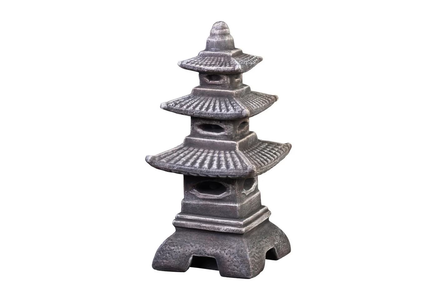 gartendekoparadies.de Gartenfigur Steinlampe Pagode Japanische Steinlaterne Mehrfarbig