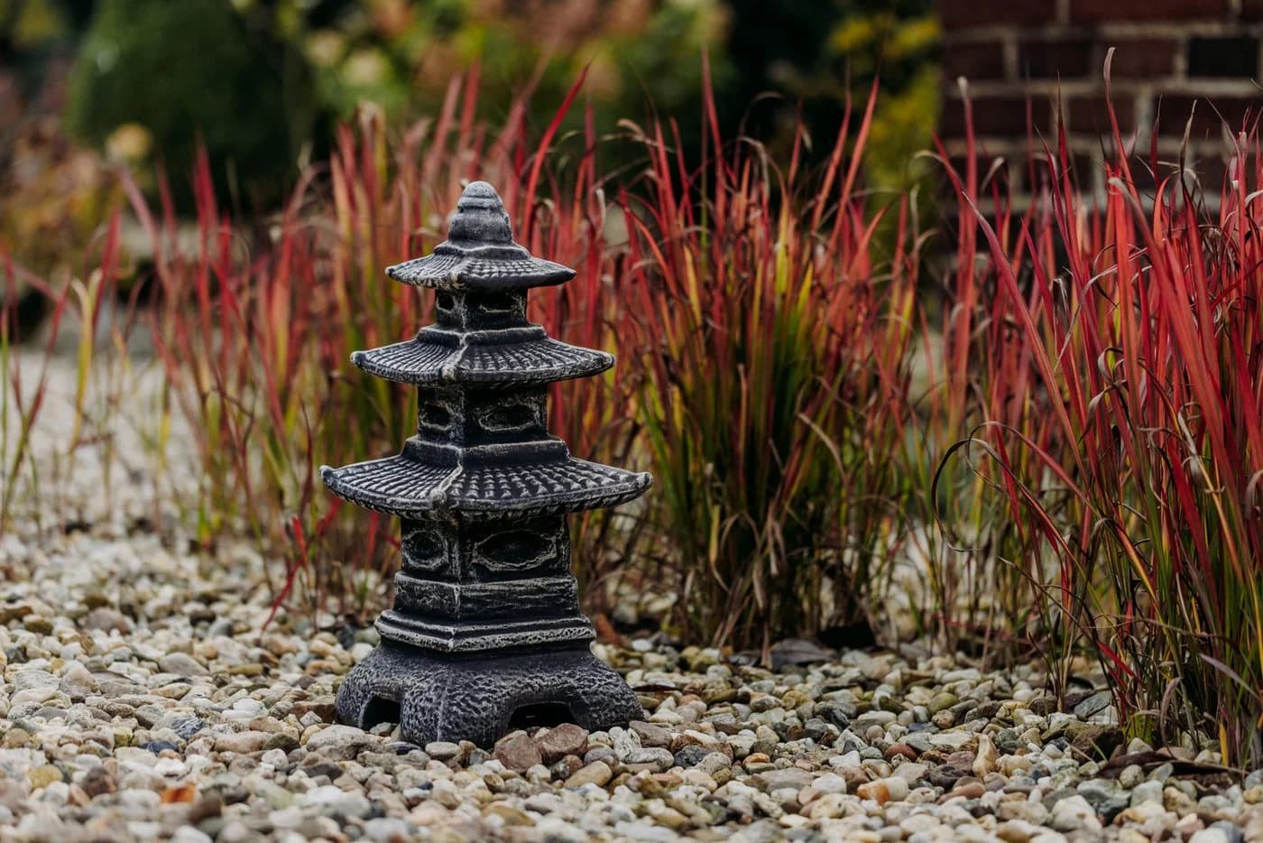 gartendekoparadies.de Gartenfigur Steinlampe Pagode Japanische Steinlaterne Mehrfarbig - Bild 3