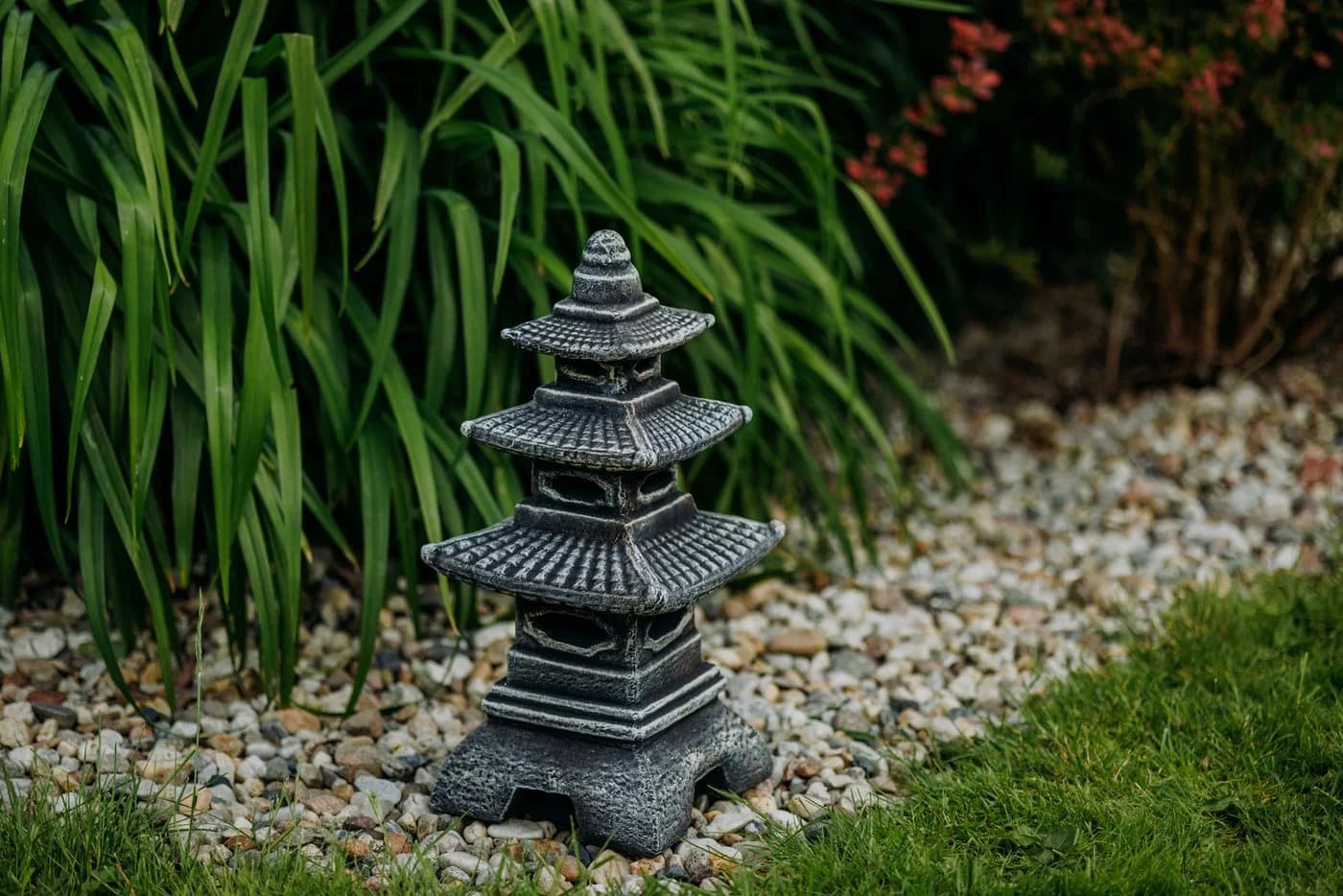 gartendekoparadies.de Gartenfigur Steinlampe Pagode Japanische Steinlaterne Mehrfarbig - Bild 5