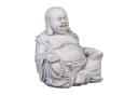 gartendekoparadies.de Gartenfigur Lachender Buddha Mönch Steinfigur Bild 1