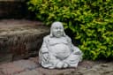 gartendekoparadies.de Gartenfigur Lachender Buddha Mönch Steinfigur Bild 5
