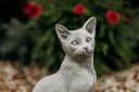 gartendekoparadies.de Gartenfigur Stehende Katze Grau Stein Bild 5