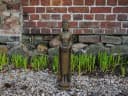 gartendekoparadies.de Schlanke Buddha Statue Steinfigur Gold Frostsicher Bild 4