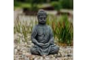 gartendekoparadies.de Sitzende Buddha Statue Stein Figur Bronze Grau Frostsicher Bild 2
