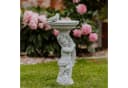 Gartenfigur Junge mit großer Vogeltränke, Steinfigur 54 cm, 18 kg, Frostsicher Bild 2