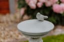 Gartenfigur Junge mit großer Vogeltränke, Steinfigur 54 cm, 18 kg, Frostsicher Bild 4
