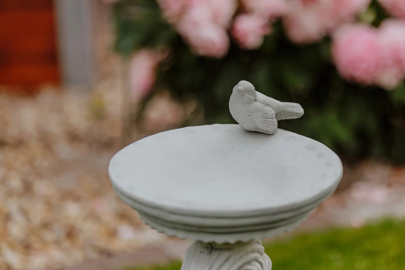 Gartenfigur Junge mit großer Vogeltränke, Steinfigur 54 cm, 18 kg, Frostsicher - Bild 4