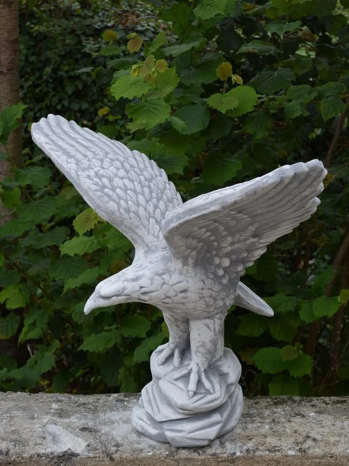 gartendekoparadies.de Gartenfigur Adler grau Stein - Bild 5