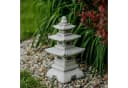 gartendekoparadies.de Gartenfigur Steinlampe Pagode japanische Steinlaterne 46 cm 14 kg Frostsicher Bild 2