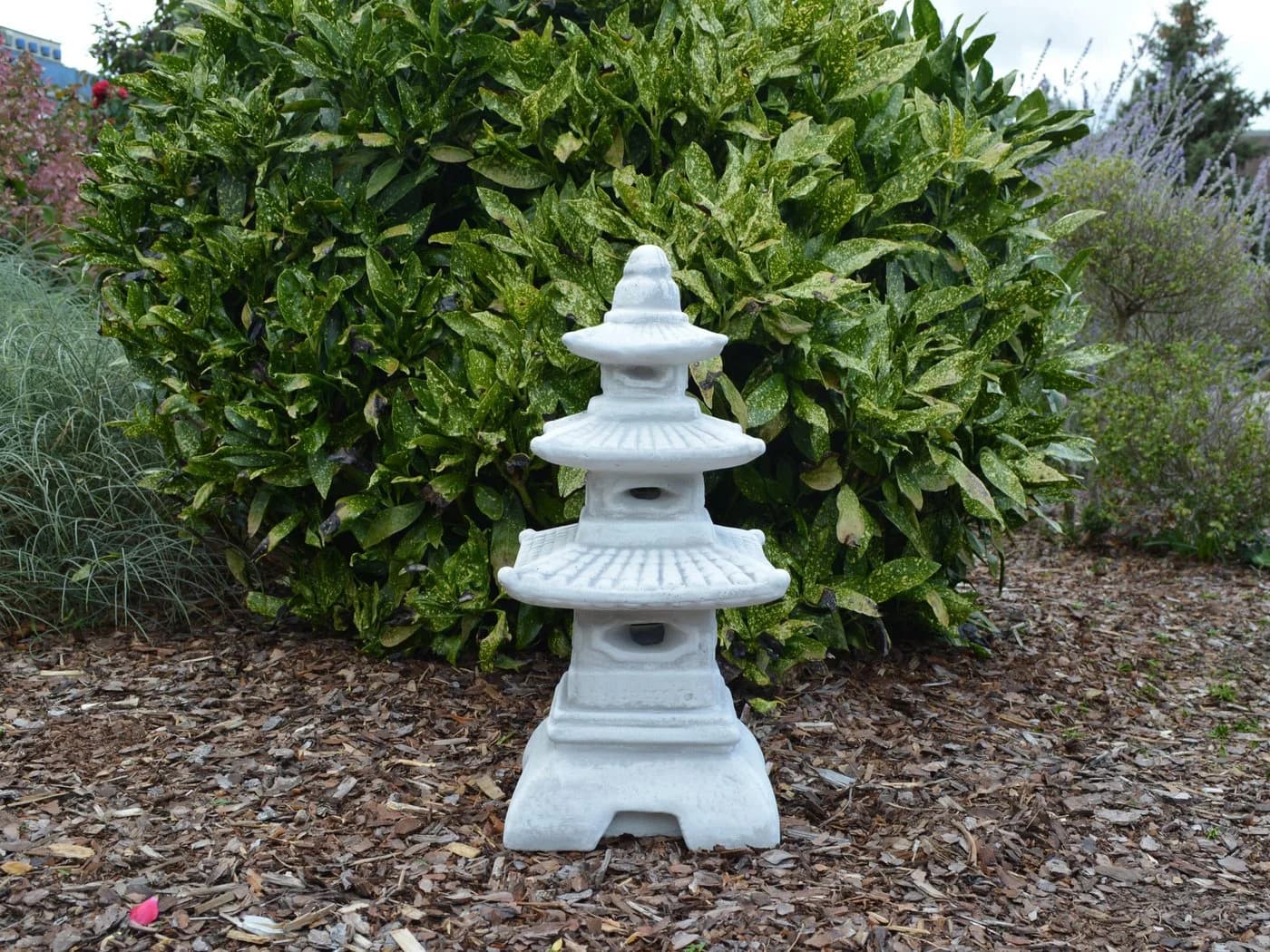 gartendekoparadies.de Gartenfigur Steinlampe Pagode japanische Steinlaterne 46 cm 14 kg Frostsicher - Bild 4