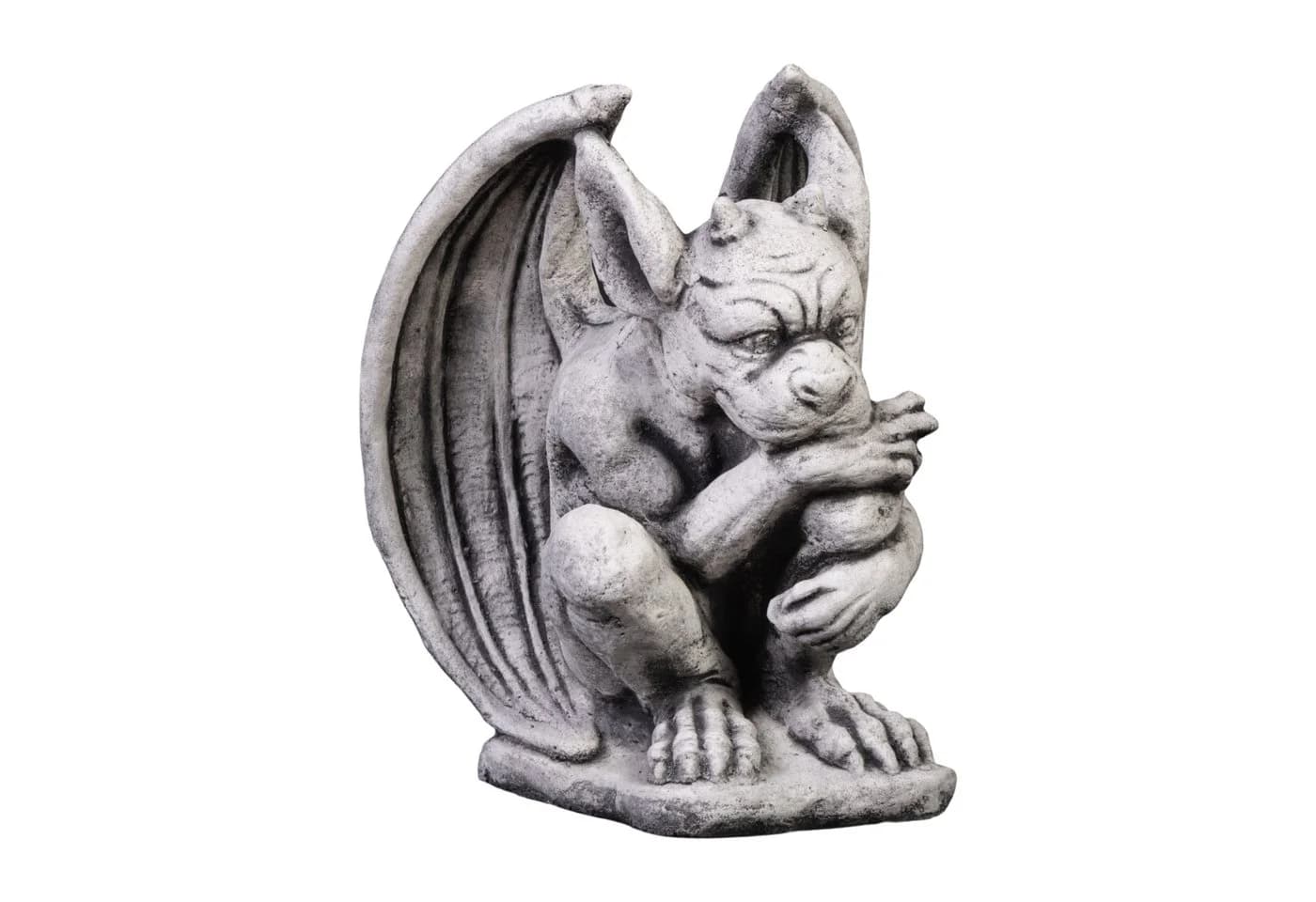 gartendekoparadies.de Gargoyle Statue Nachdenklich Steinfigur 27 cm