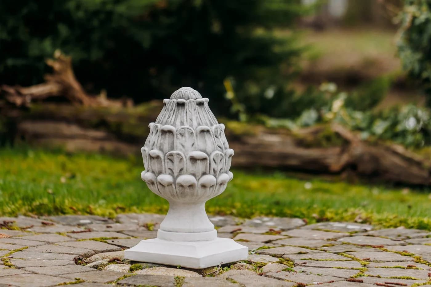 gartendekoparadies.de Gartenfigur Pinienzapfen Grau Stein - Bild 5