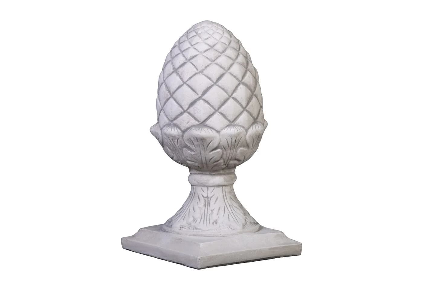 gartendekoparadies.de Gartenfigur Pinienzapfen Steinfigur Grau