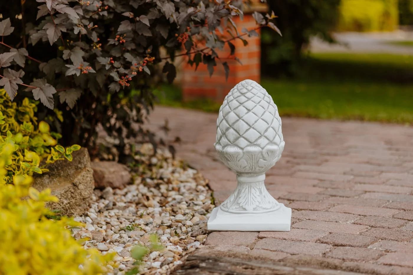 gartendekoparadies.de Gartenfigur Pinienzapfen Steinfigur Grau - Bild 5