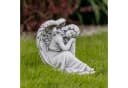 gartendekoparadies.de Gartenfigur Schlafender Engel Grabengel Steinfigur Grau Frostsicher Bild 2