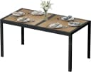 TLGREEN Gartentisch DPC Schwarz 150x80 cm Bild 2