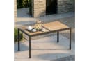 TLGREEN Gartentisch Grau DPC mit Metallgestell Bild 1