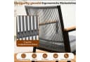 TLGREEN Gartenlounge-Set 3-tlg. Grau Metall & Rattan mit Kissen Bild 4