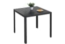 TLGREEN Gartentisch Aluminiumrahmen Quadratisch 75x75cm WPC Balkontisch Schwarz Bild 2