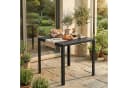 TLGREEN Gartentisch Aluminiumrahmen Quadratisch 75x75cm WPC Balkontisch Schwarz Bild 3