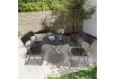 Sekey Garten-Essgruppe PE-Rattan 4 Personen Klappbar Schwarz Bild 1