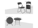 Sekey Garten-Essgruppe PE-Rattan 4 Personen Klappbar Schwarz Bild 5
