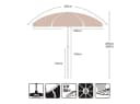 Sekey Balkonschirm 200 cm Sonnenschirm UV-Schutz 50+ Bild 3