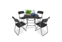 Sekey Garten-Essgruppe 5-teilig Klappbar Schwarz Polyrattan Bild 2