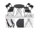 Sekey Garten-Essgruppe 5-teilig Klappbar Schwarz Polyrattan Bild 3