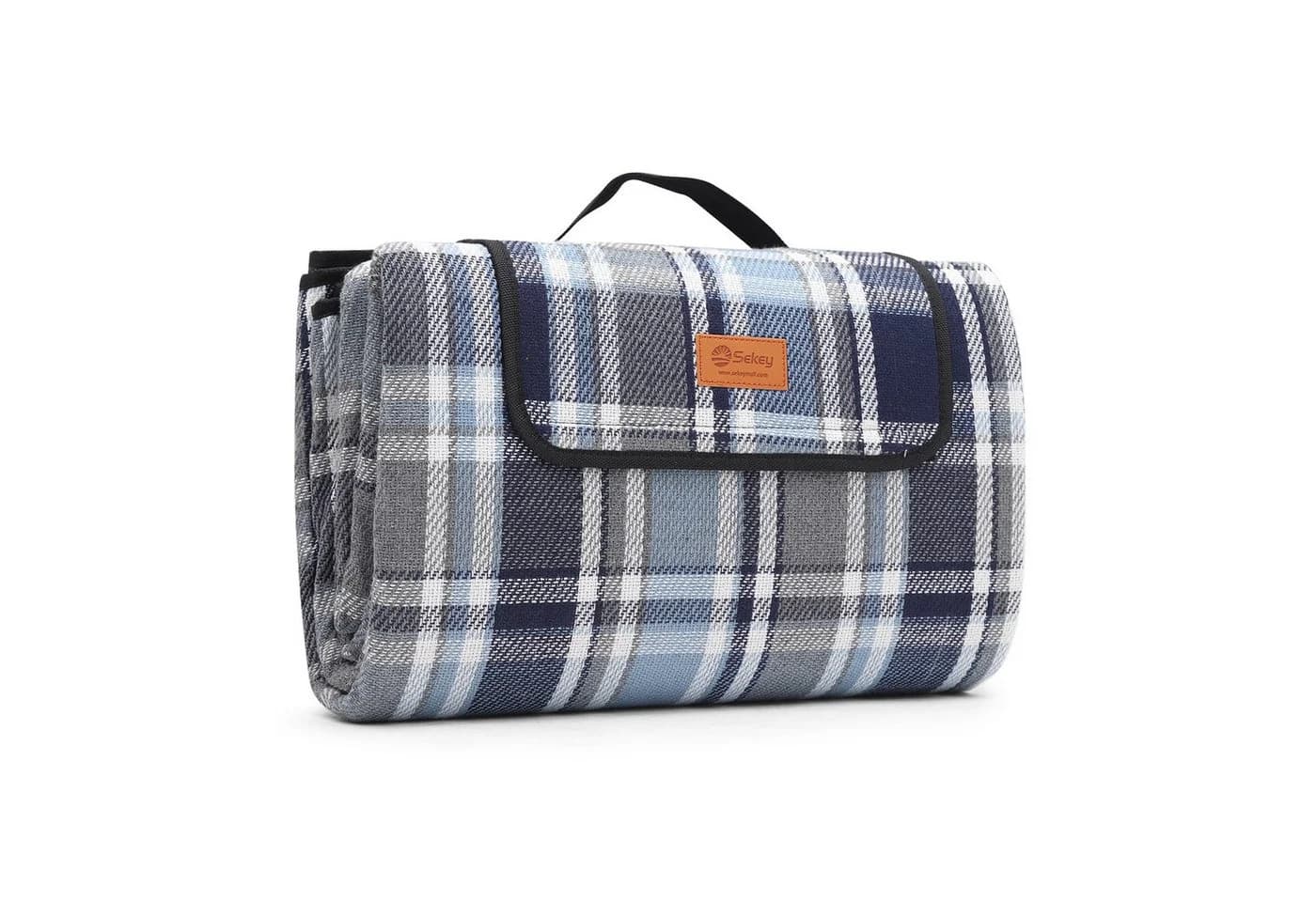 Sekey Picknickdecke 200x200 cm XXL Wasserdicht Blau - Bild 2