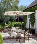 Sekey Rechteckschirm 300x200 cm Holz Sonnenschirm Eckig Bild 1