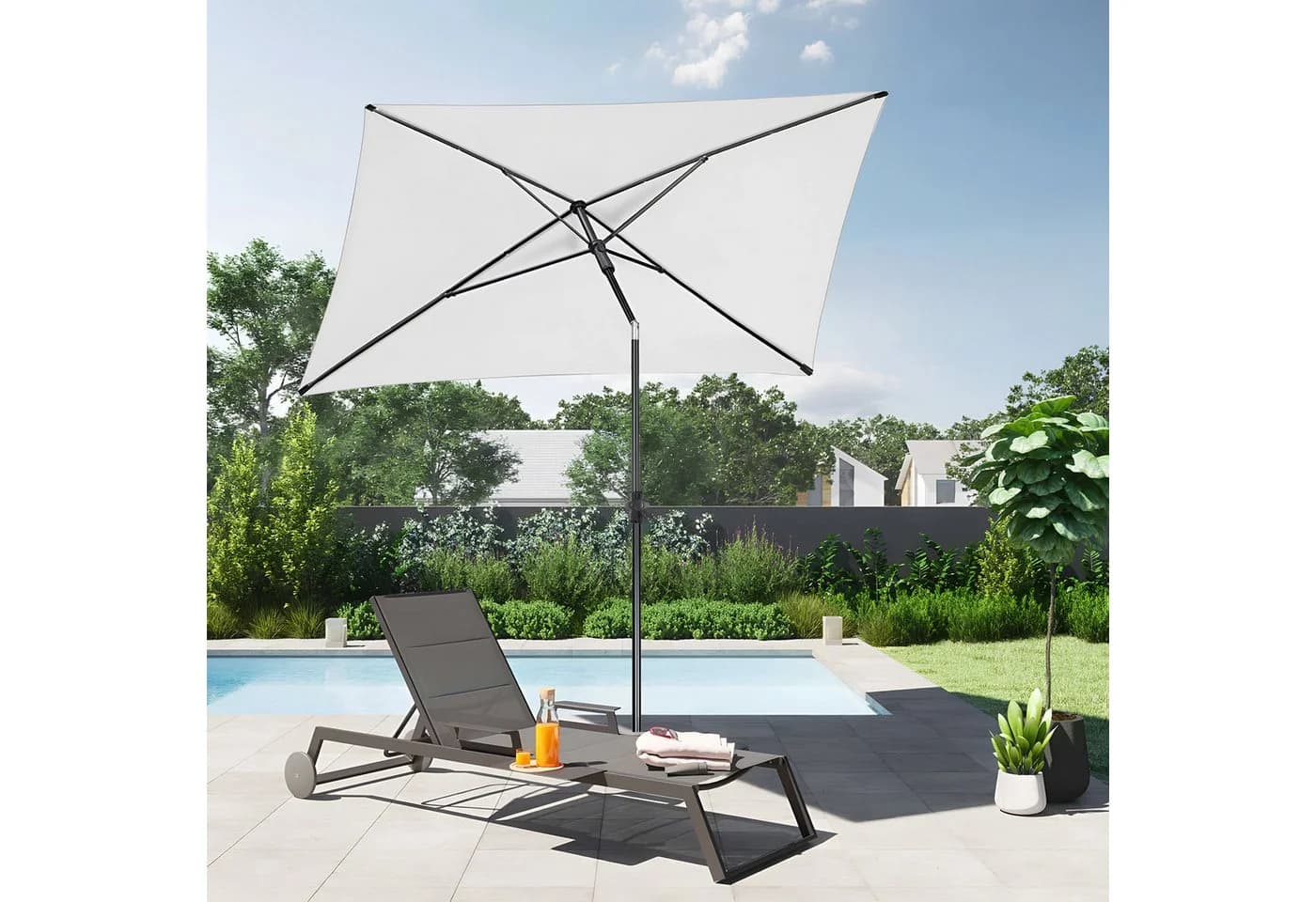 Sekey Sonnenschirm 210x140 cm Balkon UV50+