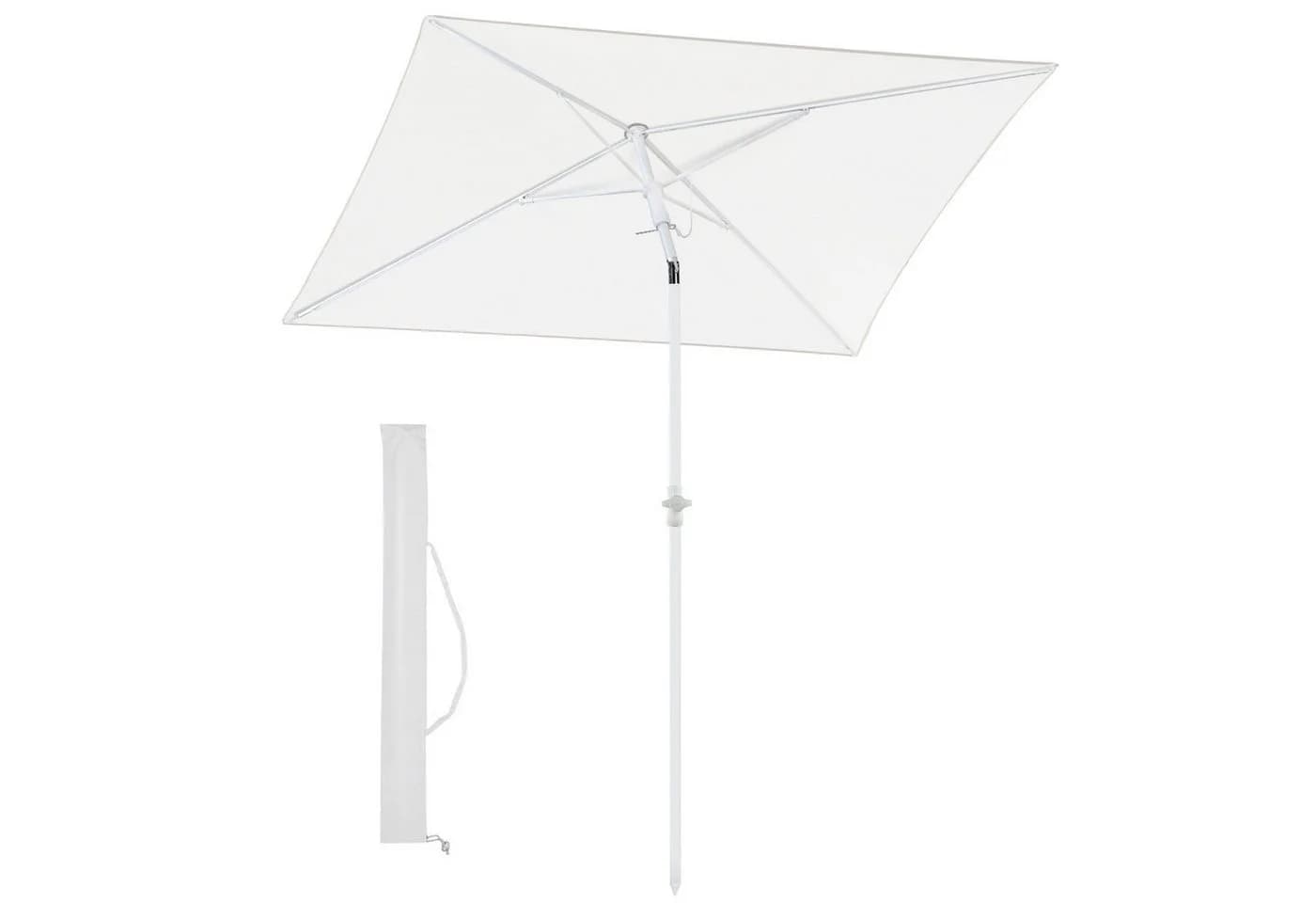 Sekey Sonnenschirm 180 x 125 cm Balkonschirm Rechteckig Terassenschirm mit Schutzhülle - Bild 2