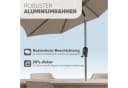 Sekey Marktschirm 3m mit Kurbel und UV-Schutz 50+ Braun Bild 1
