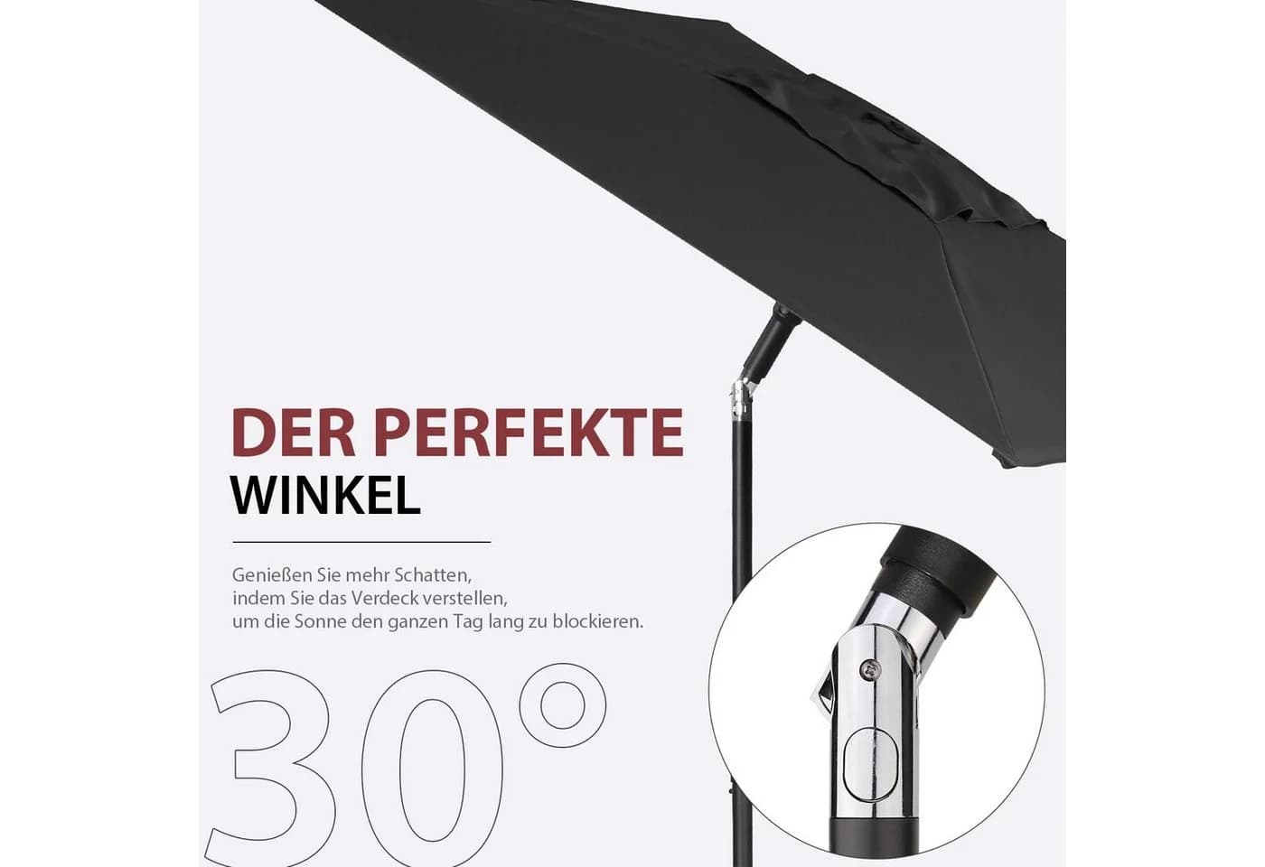 Sekey Balkonschirm 180 x 130 cm Sonnenschirm Rechteckig UPF 50+ - Bild 5