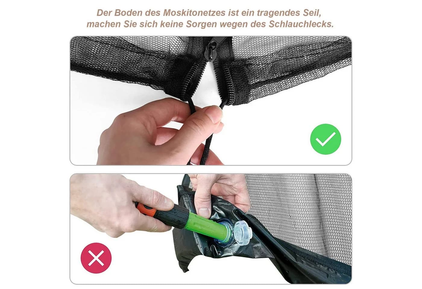 Sekey Moskitonetz Verstellbarer Insektenschutz für Sonnenschirme 250-300 cm - Bild 5