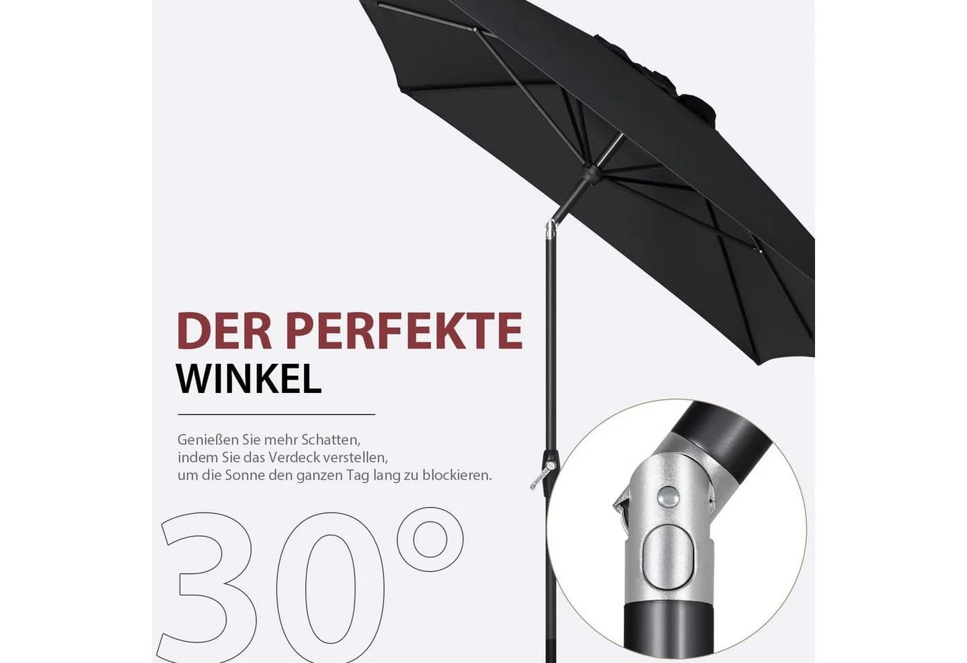 Sekey Sonnenschirm Rechteckig 300x200cm UPF 50+ - Bild 5