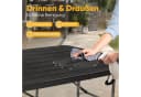 Sekey Bierzeltgarnitur 3-teilig Klappbar 180cm Gartenmöbel Holz & Rattan-Optik Bild 4