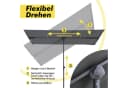 Sekey Sonnenschirm 180x130 cm Grau UV50+ Balkonschirm Bild 3