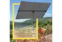 Sekey Sonnenschirm 180x130 cm Grau UV50+ Balkonschirm Bild 4